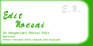 edit mocsai business card